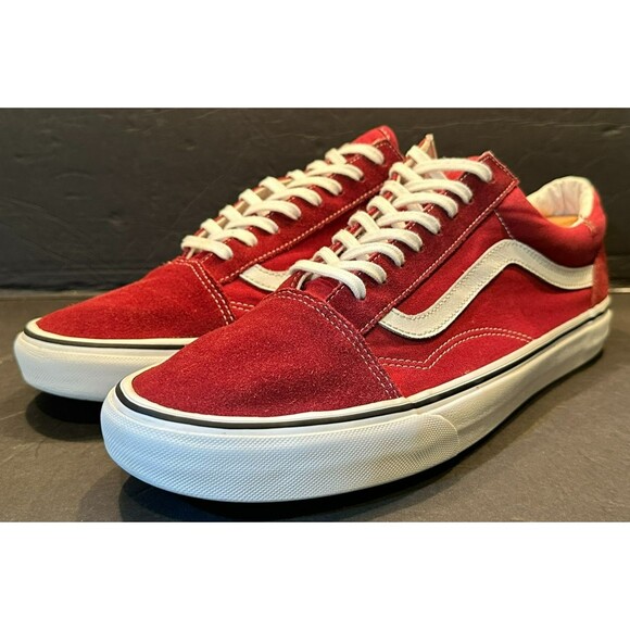 Vans Old Skool Burgundy Red Canvas and Suede Skate Shoe Men's Size 11.5 - Picture 1 of 11